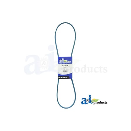 A & I Products Aramid Blue V-Belt (3/8" X 49" ) 21" x0.5" x4" A-3L490K